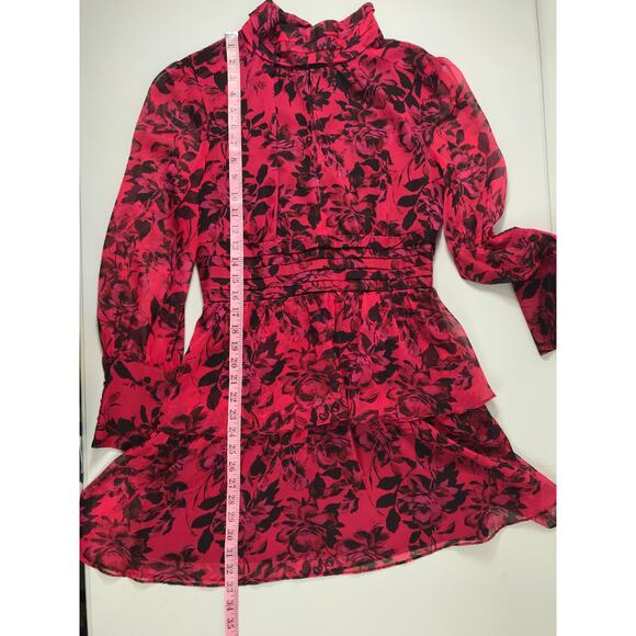 Amanda Uprichard Samira Pink Ella Floral Mini Dress Feminine Pretty - Picture 10 of 10